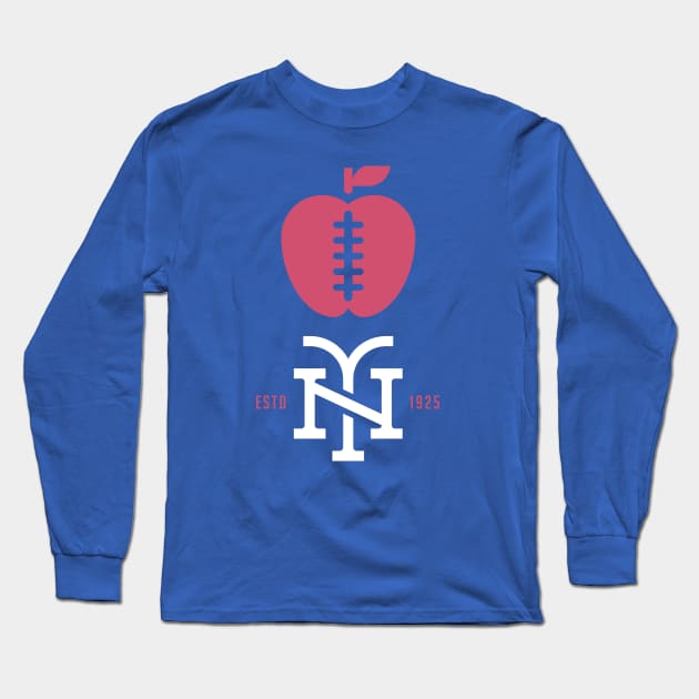 The Big Apple Football, NY Giants Super Bowl Run Long Sleeve T-Shirt by BooTeeQue